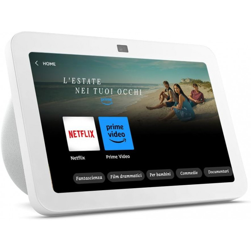 Echo Show 8 (3 Gen) | HD Smart Touch Display with Spatial Audio, Smart Home Hub, and Alexa | Frost White