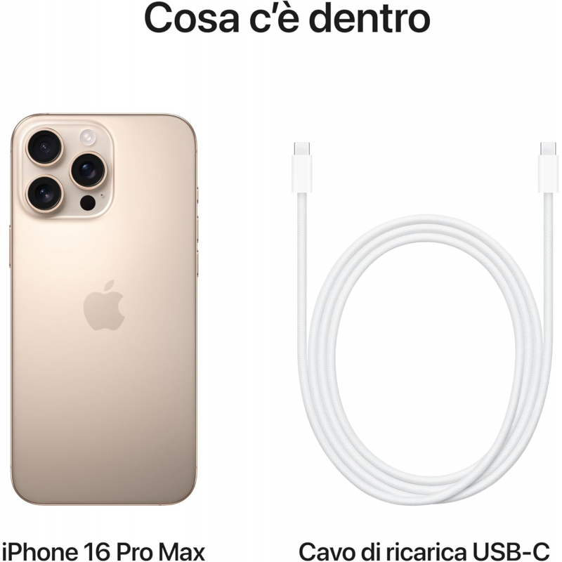 Apple iPhone 16 Pro Max (256GB) - Titanio Sabbia Apple iPhone 16 Pro Max (256GB) - Titanio Sabbia