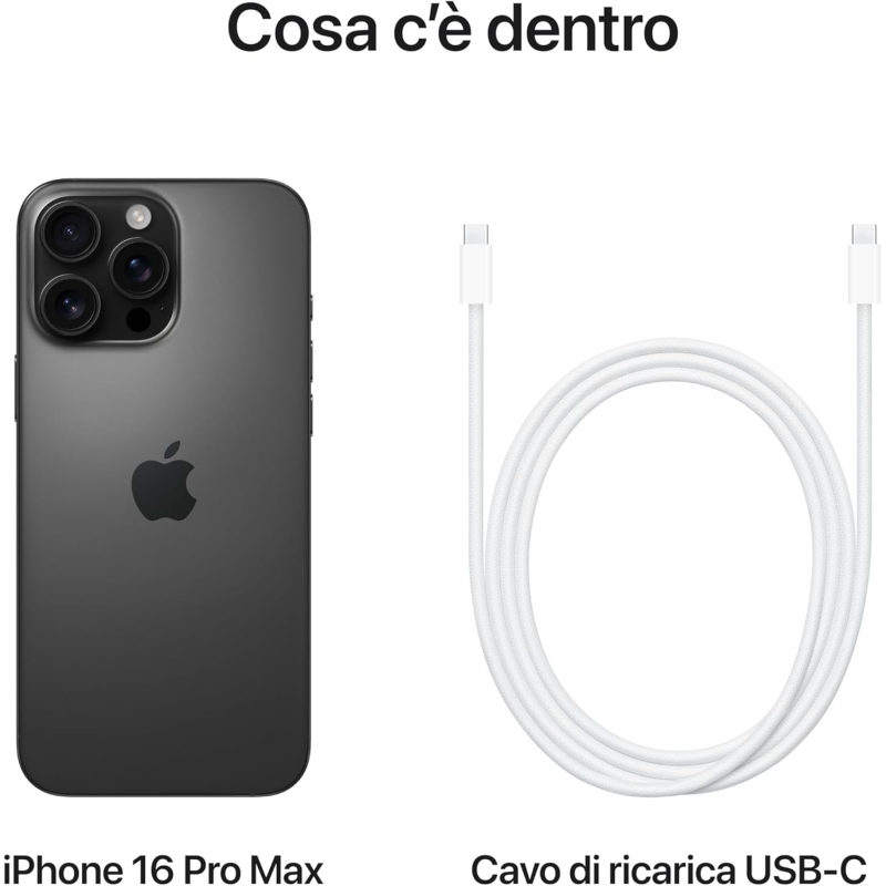 Apple iPhone 16 Pro Max (1TB) - Titanio Nero Apple iPhone 16 Pro Max (1TB) - Titanio Nero