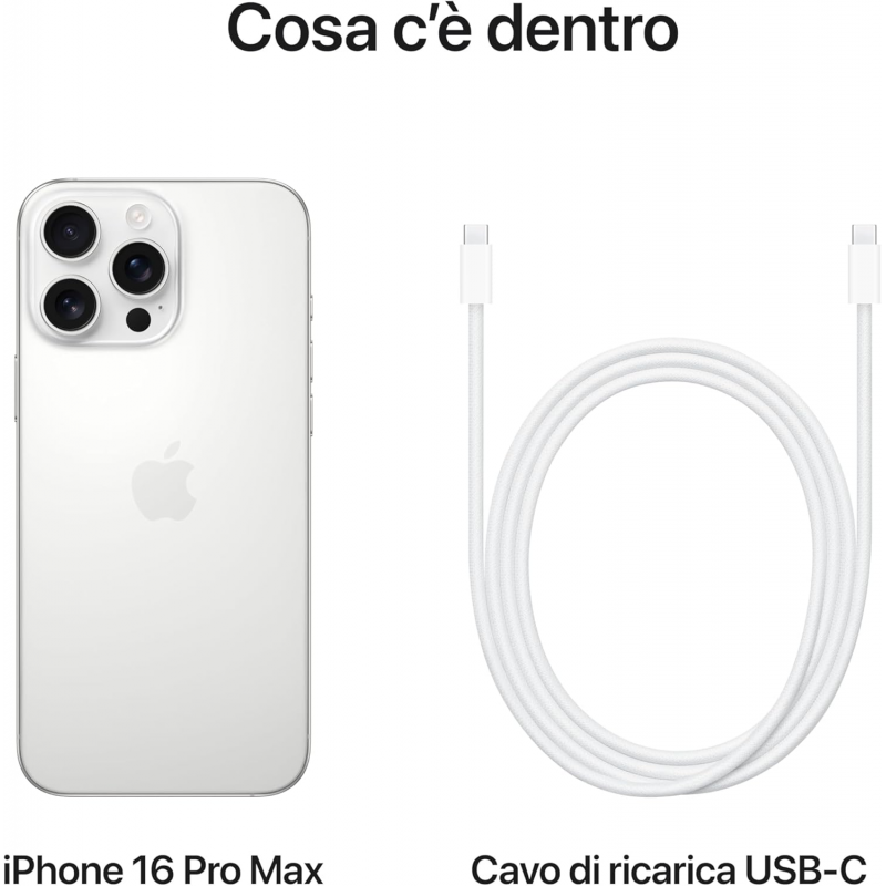 Apple iPhone 16 Pro Max (1TB) - Titanio Bianco Apple iPhone 16 Pro Max (1TB) - Titanio Bianco