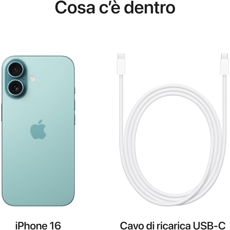 Apple iPhone 16 (256GB) - Azzurro Apple iPhone 16 (256GB) - Azzurro