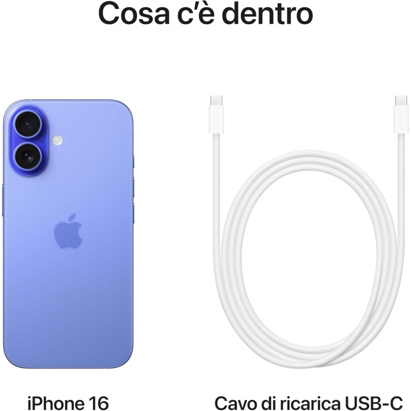 Apple iPhone 16 (128GB) - Blu oltremare Apple iPhone 16 (128GB) - Blu oltremare