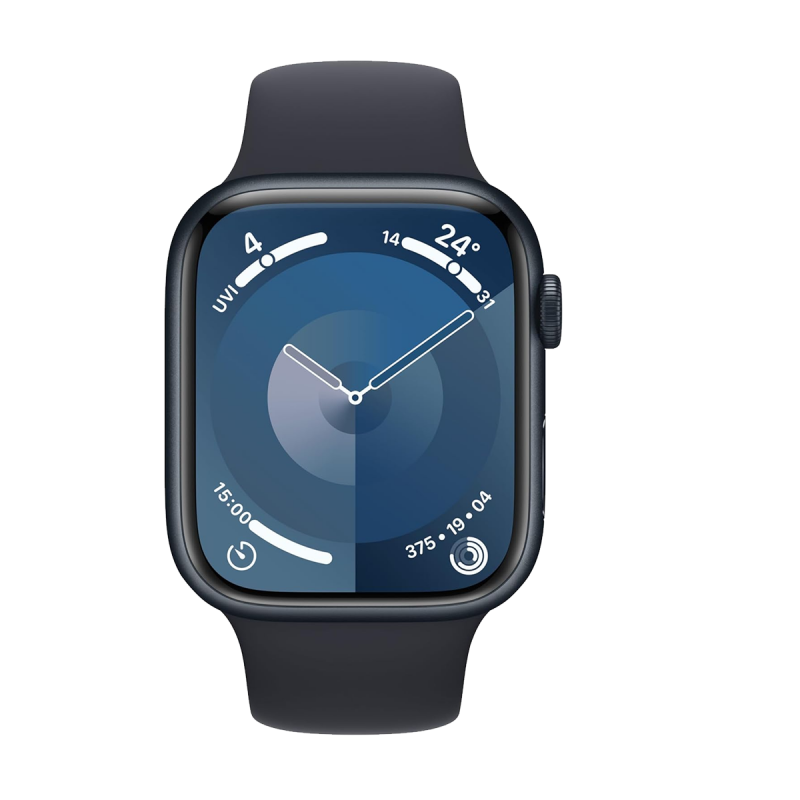 Apple Watch Series 9 (GPS, 41mm) - cassa in alluminio color mezzanotte con M/L Cinturino Sport mezzanotte Apple Watch Series 9 (GPS, 41mm) - cassa in alluminio color mezzanotte con M/L Cinturino Sport mezzanotte