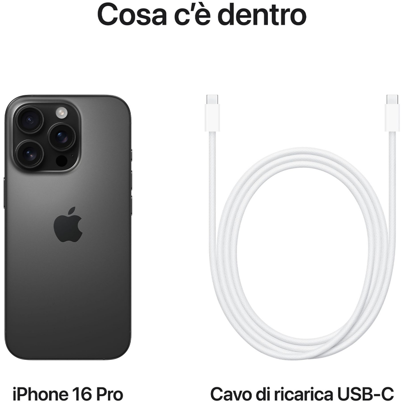 APPLE iPhone 16 Pro 512GB - Titanio nero APPLE iPhone 16 Pro 512GB - Titanio nero