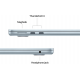 Apple MacBook Air 2025 (15,3" M4, 16 GB + 512 GB) - Celeste Apple MacBook Air 2025 (15,3" M4, 16 GB + 512 GB) - Celeste