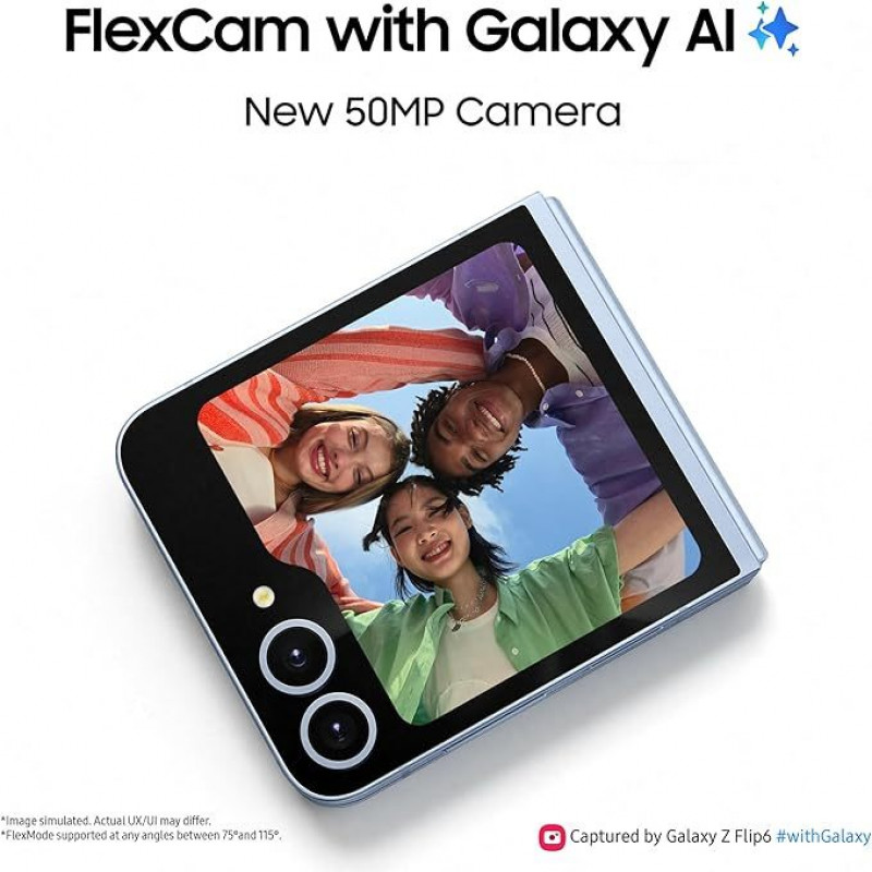 Samsung Galaxy Z Flip 6 5G Smartphone (12+512GB) - Silver Shadow Samsung Galaxy Z Flip 6 5G Smartphone (12+512GB) - Silver Shadow