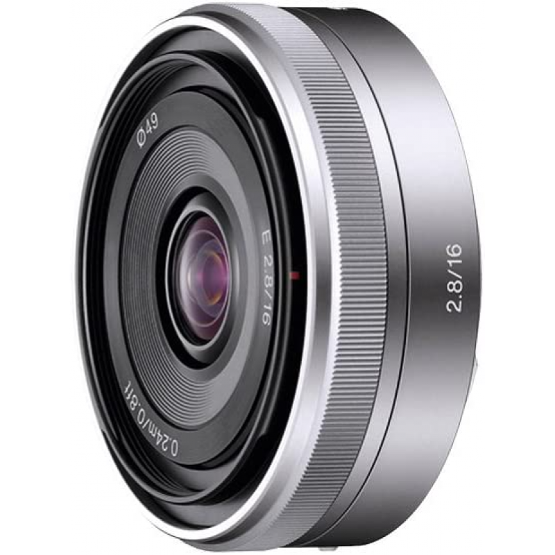 Sony E Mount - Obiettivo a focale fissa APS-C 16mm F2.8 (Argento)