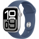 Apple Watch Series 10 (GPS, 46 mm) - Cassa in alluminio argento con fascia sportiva M/L Denim